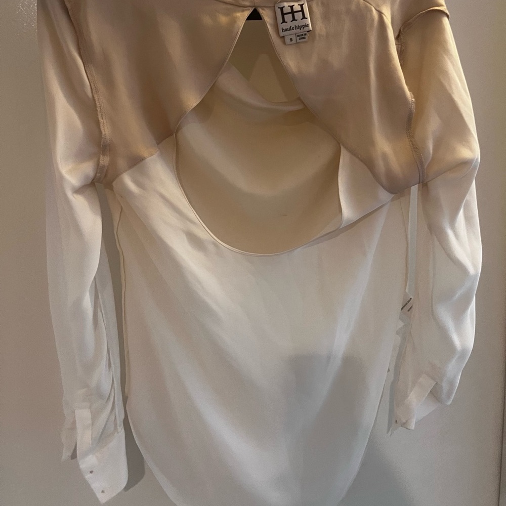 Haute Hippie Cream Blouse - Picture 3 of 5